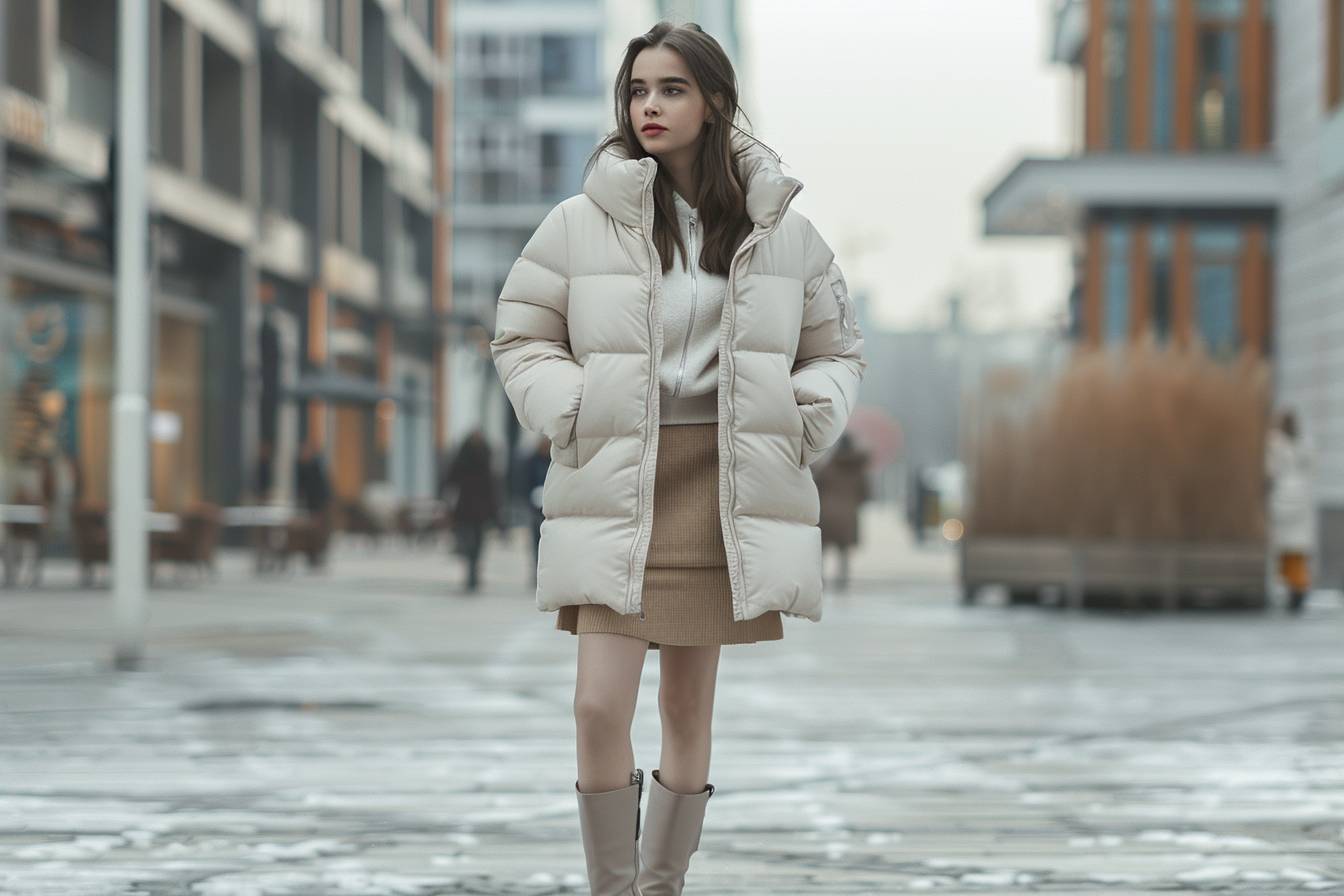 Doudoune et robe