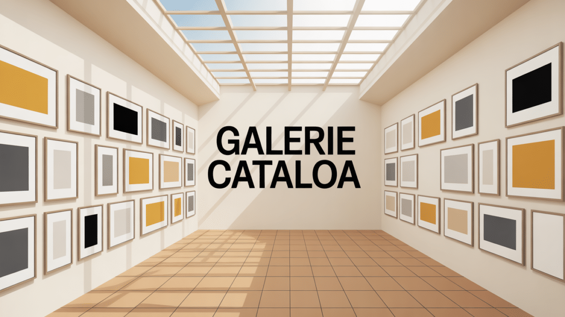 Vue stylisée galerie Cataloa moderne perspective lumineuse