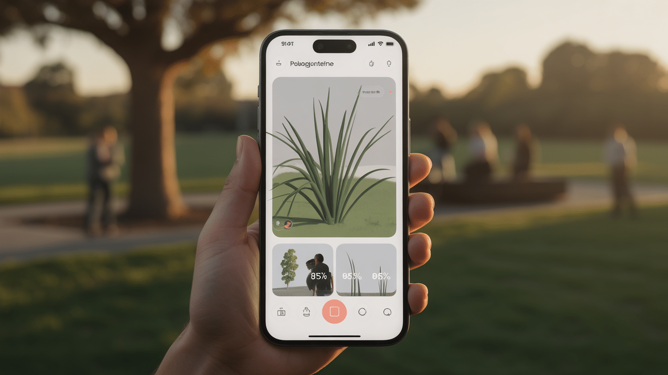smartphone identifie plante application