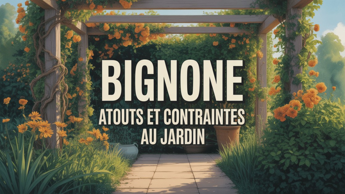 bignone envahissante fleurs orange liane racines puissantes pergola