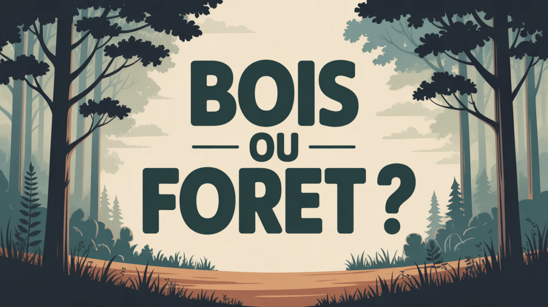 Illustration stylisee comparant un bois et une foret