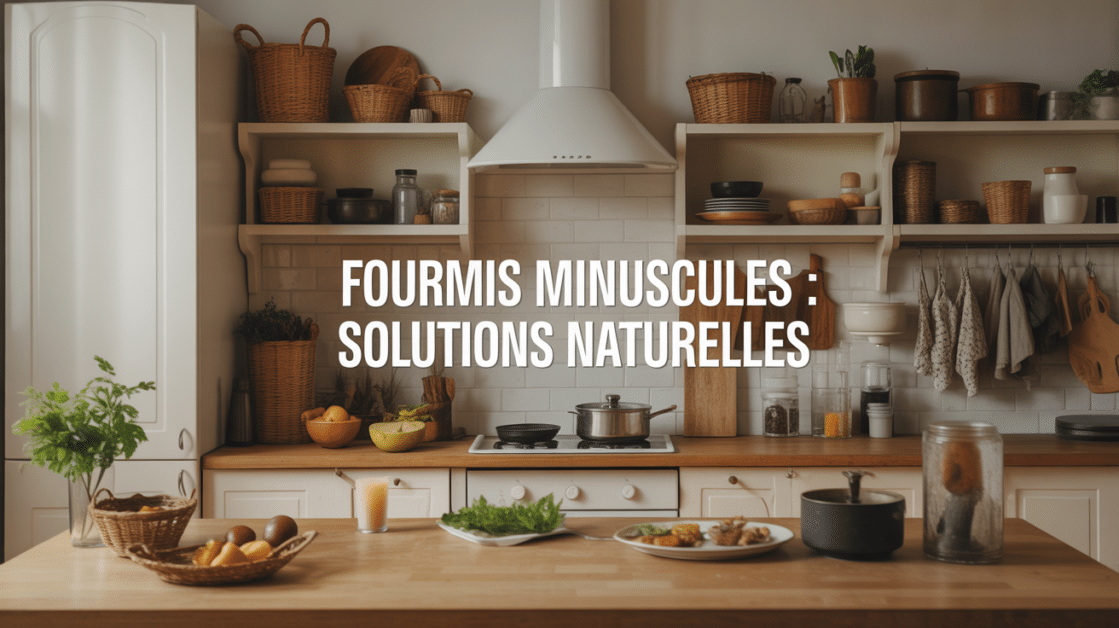 Vue d'une cuisine sans fourmis avec solutions naturelles SEO