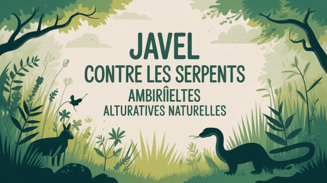 Jardin avec barrière naturelle et serpent, javel contre les serpents alternatives naturelles