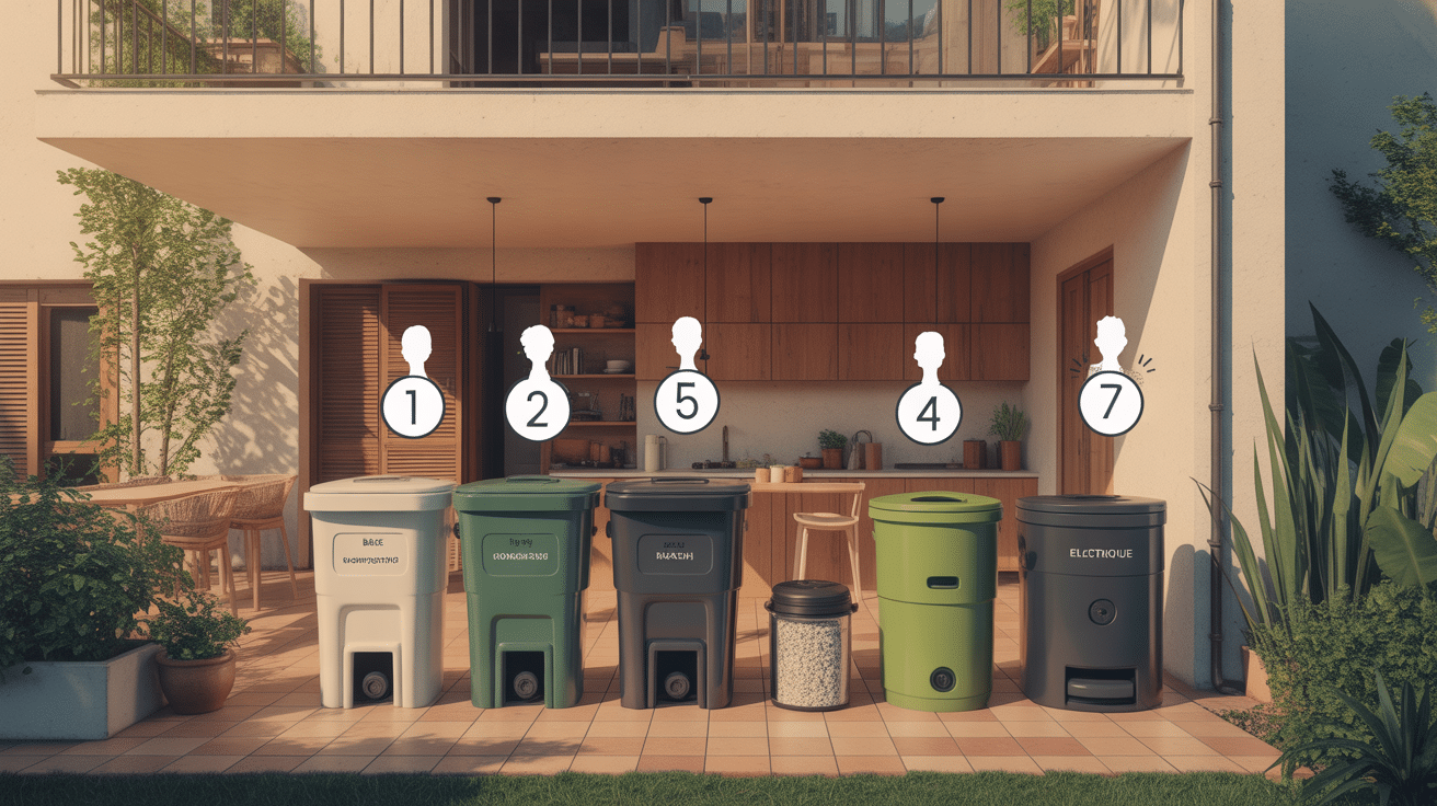 Comparatif composteurs balcon cuisine jardin silhouettes modèles