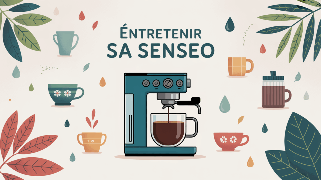 Illustration Senseo machine à café dosette entretien moderne