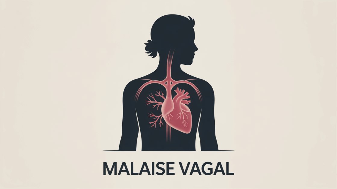 illustration malaise vagal silhouette allongee nerf vagal systeme rassurant