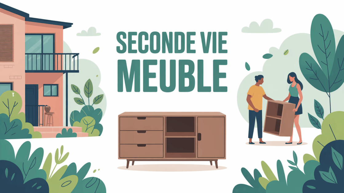 illustration seconde vie meuble ikea écologique