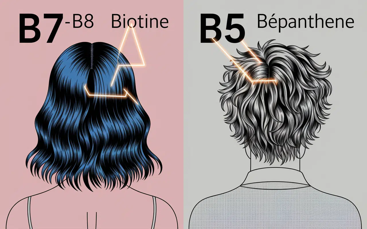 biotine bepanthene ampoules et cheveux denses