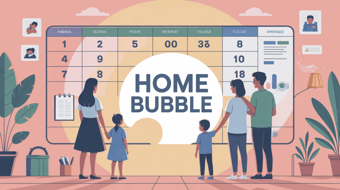 home bubble organisation famille tableau numerique
