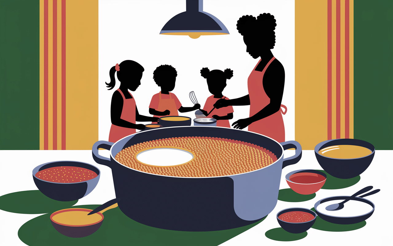 Casserole lentilles corail lait coco épices préparation