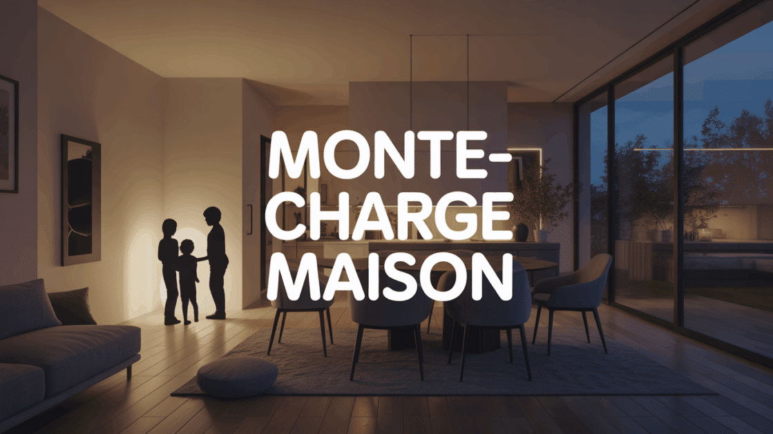 Intérieur maison contemporaine avec monte charge intégré