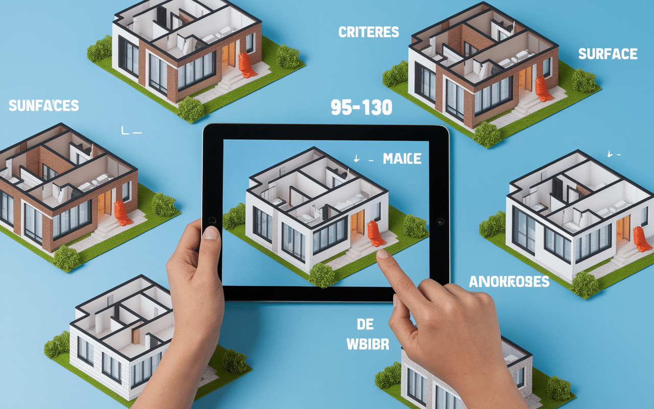 plans 4 chambres 2d 3d comparatif tablette