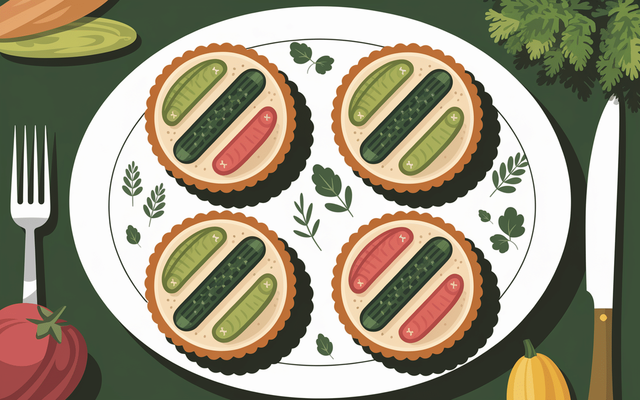 Tartelettes aux legumes courgette carotte poivron maison