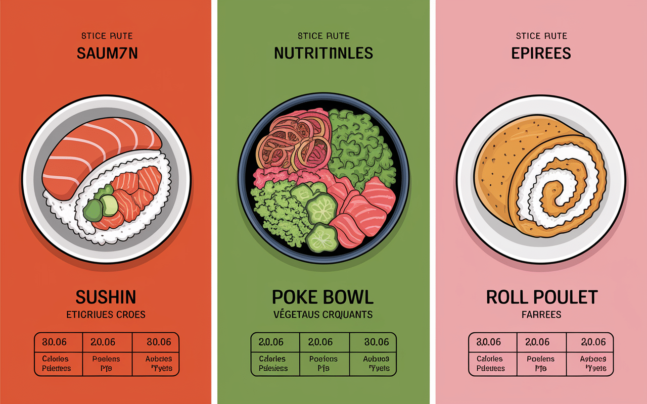 recettes sushi kenko poke bowl roll nutrition