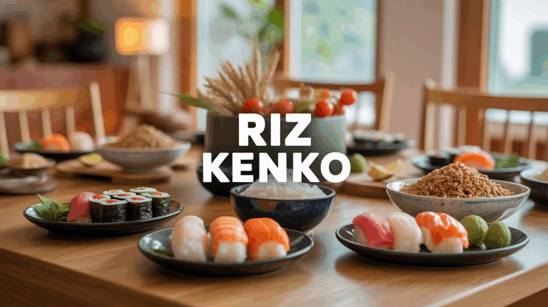 table famille sushis riz kenko fibres chia
