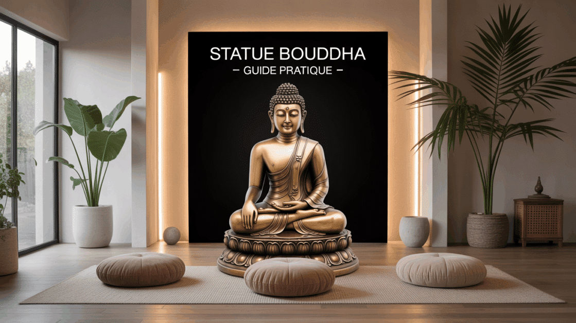 Statue Bouddha déco zen intérieur contemporain
