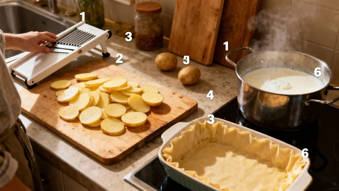 gratin dauphinois traditionnel preparation etapes recette pas a pas