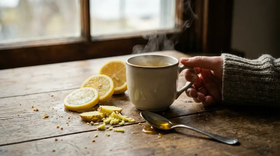 tasse infusion citron gingembre, citron, gingembre, miel