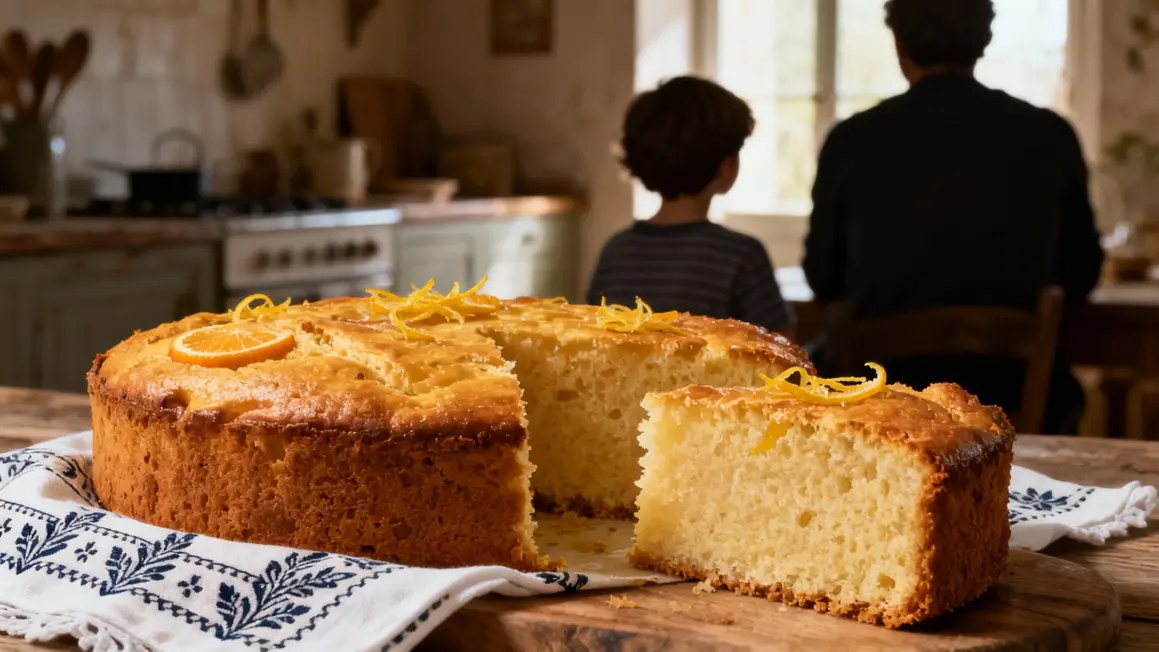 Gateau quatre-quarts recette bretonne, tranche coupée
