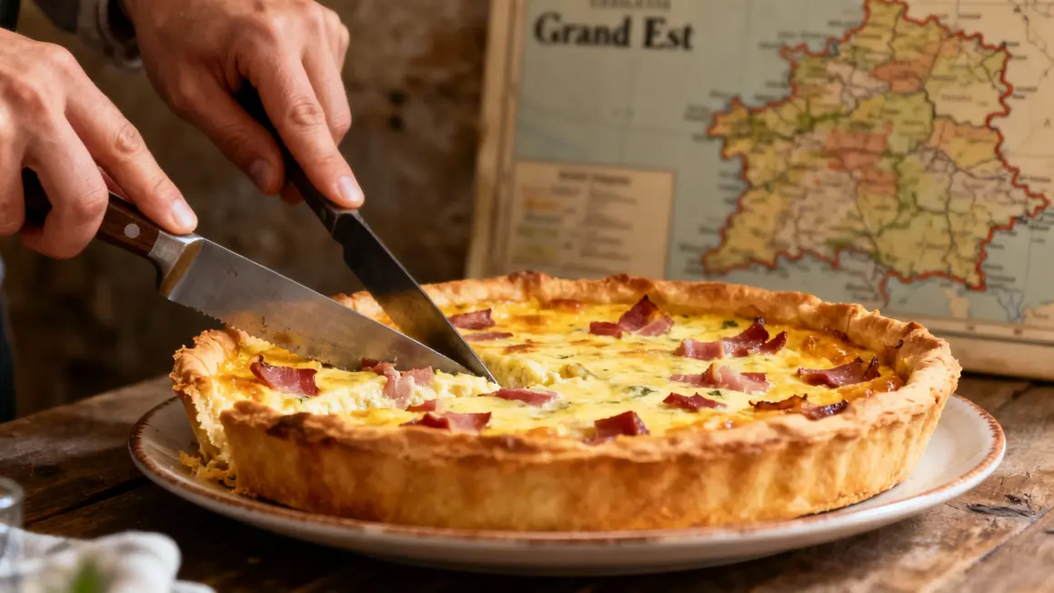 Quiche lorraine traditionnelle lardons Grand Est