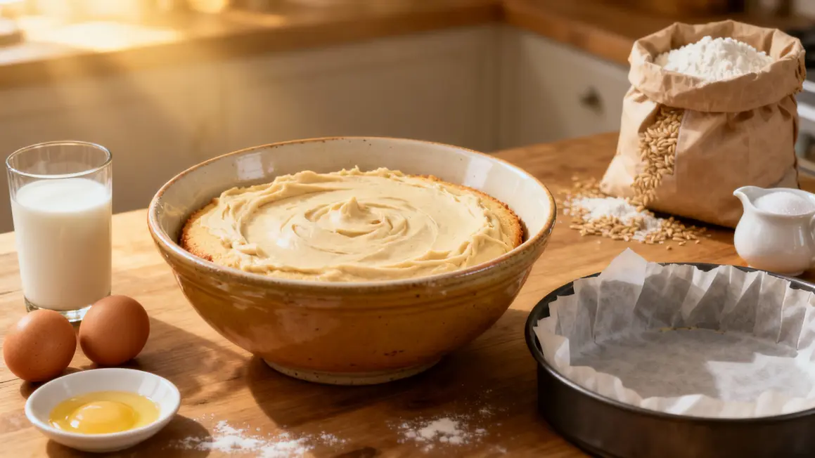 pâte à cake maison ingrédients préparation bol