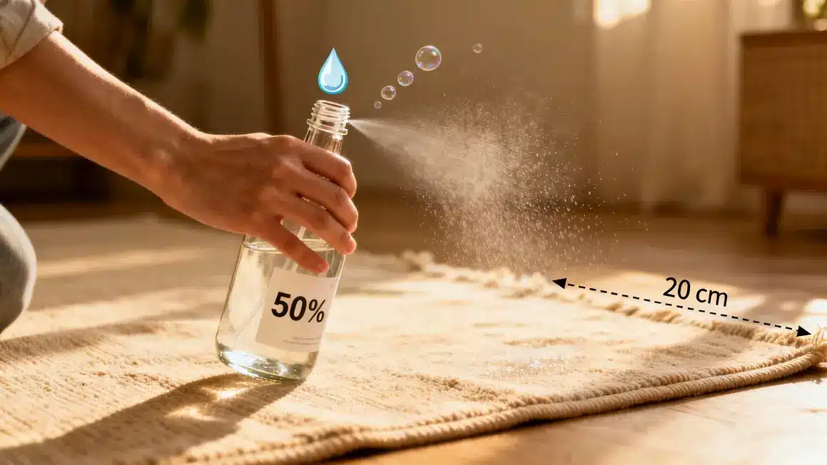 vinaigre blanc pulvérisé tapis contre odeur
