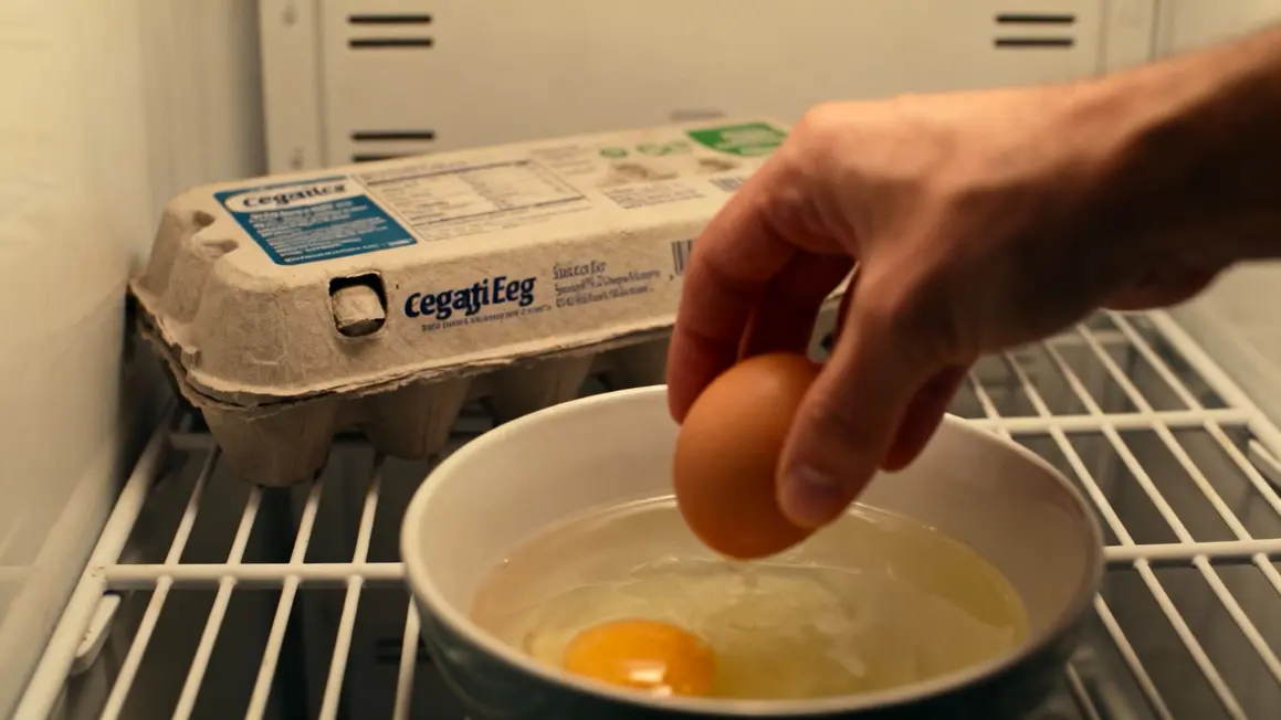 Test œuf frais bol d'eau et conservation au frigo