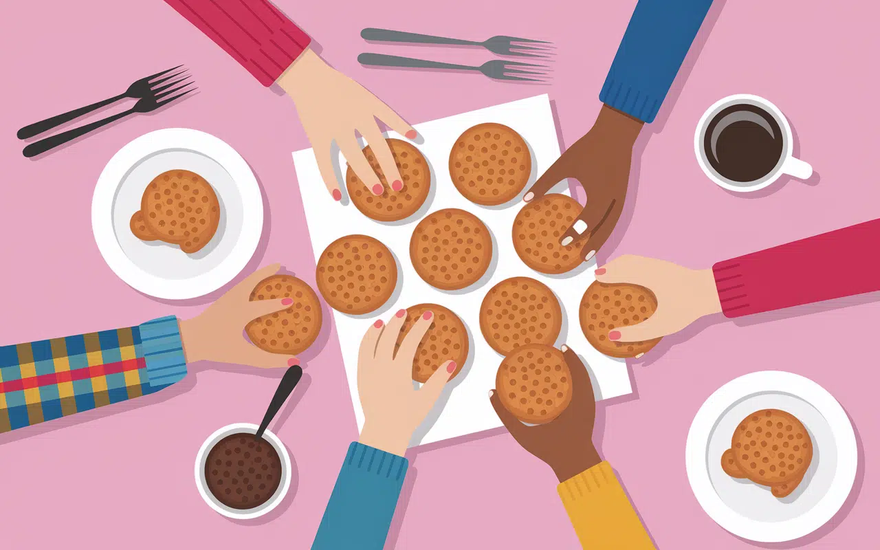 Chouquettes dorées avec sucre perlé