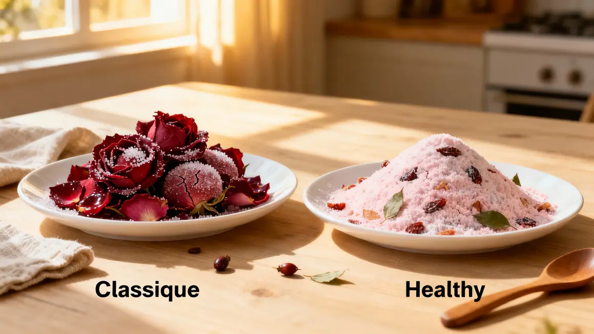 tableau comparatif roses des sables classique healthy