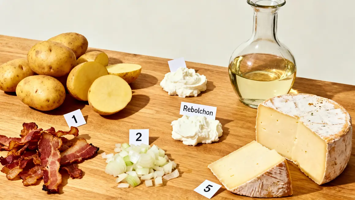 ingredients pour tartiflette traditionnelle reblochon et pommes de terre