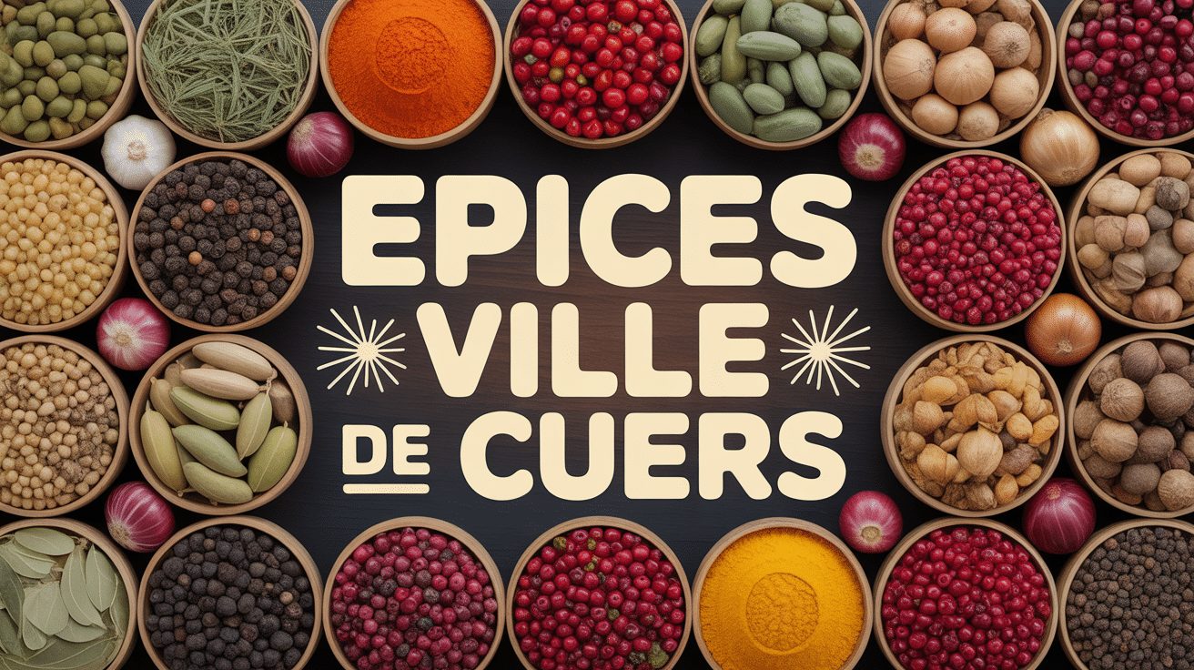 liste des epices villedecuers.com vue assortiment epices bols bois