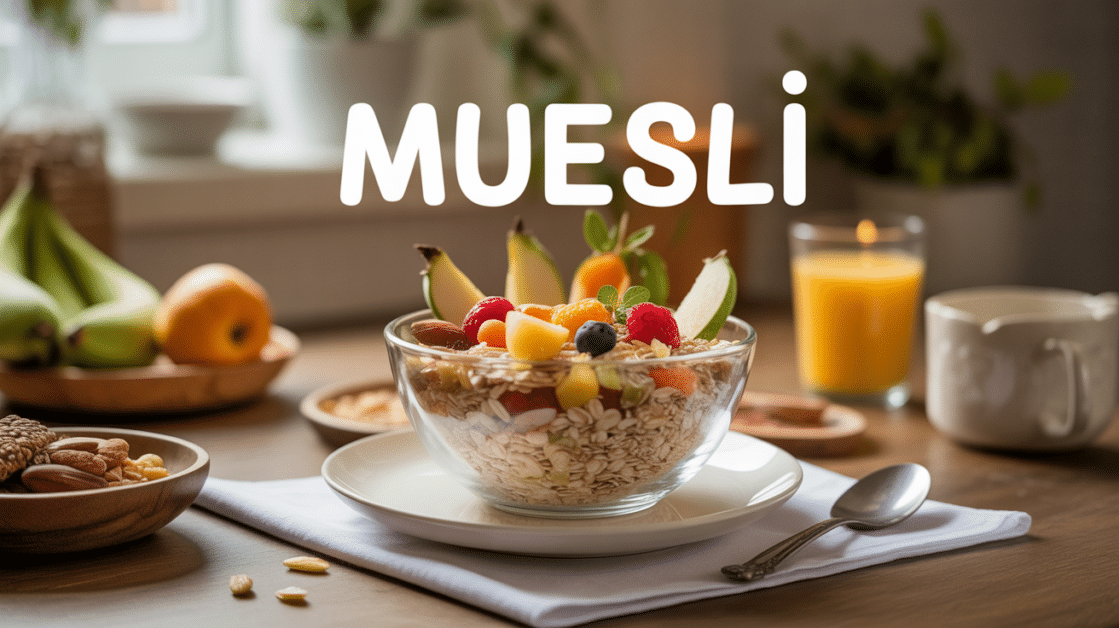 Bol de muesli sain avec fruits frais