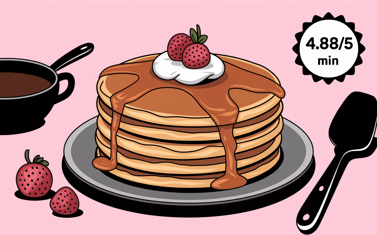 Fluffy pancakes dorés épais préparation kitchen