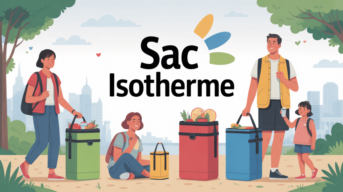 Illustration sac isotherme en plein air
