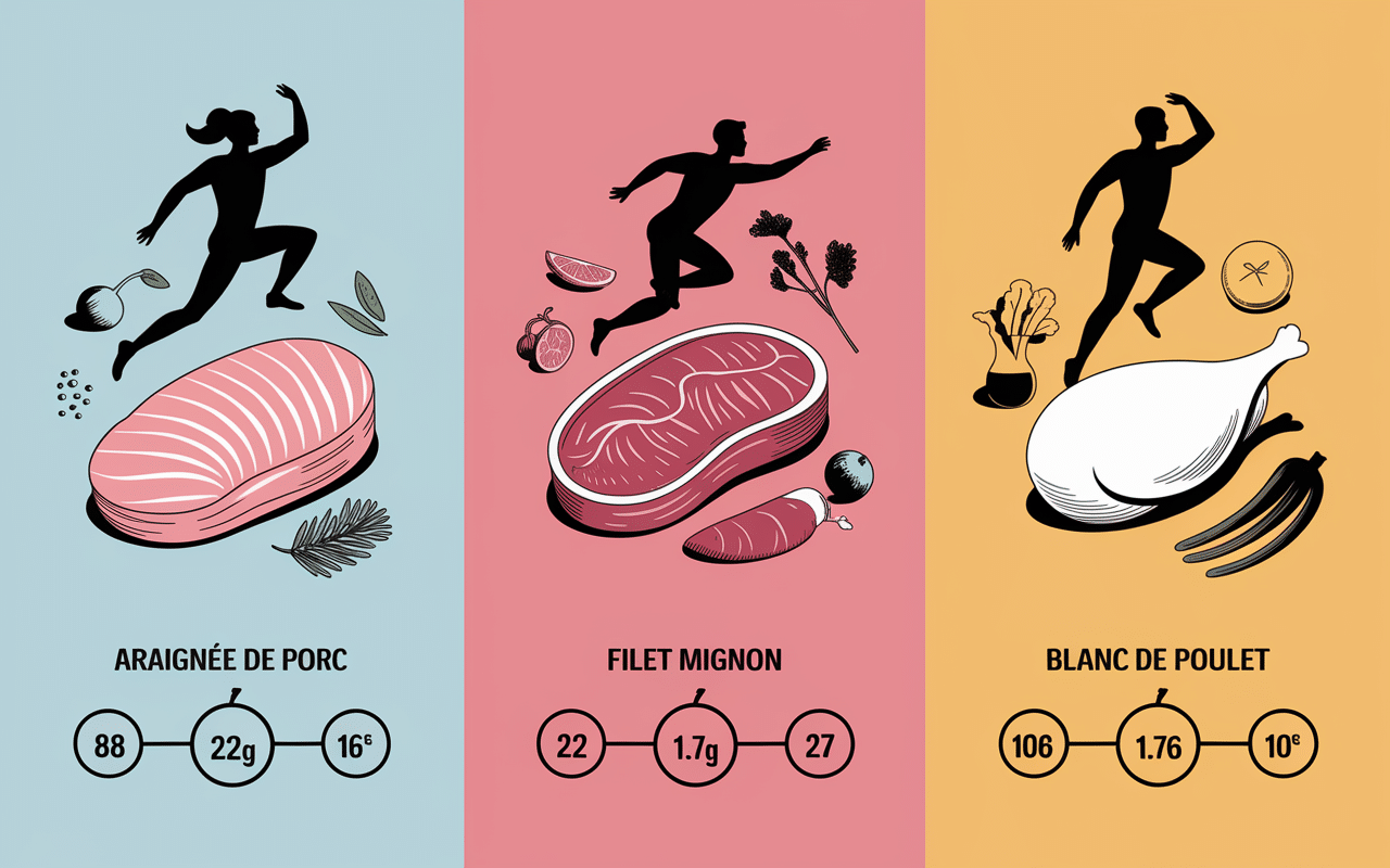 Infographie valeur nutritionnelle araignée de porc