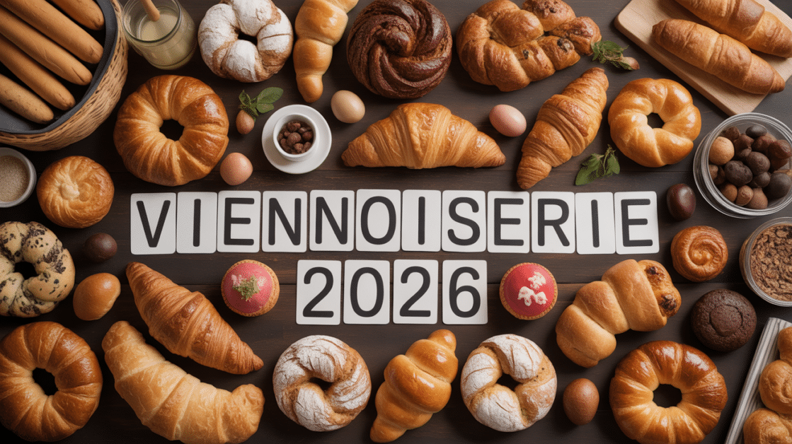 Table avec viennoiseries 2026, croissants, brioches, babkas