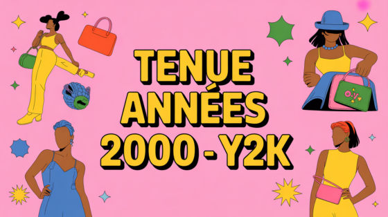 Illustration tenue annee 2000 style Y2K