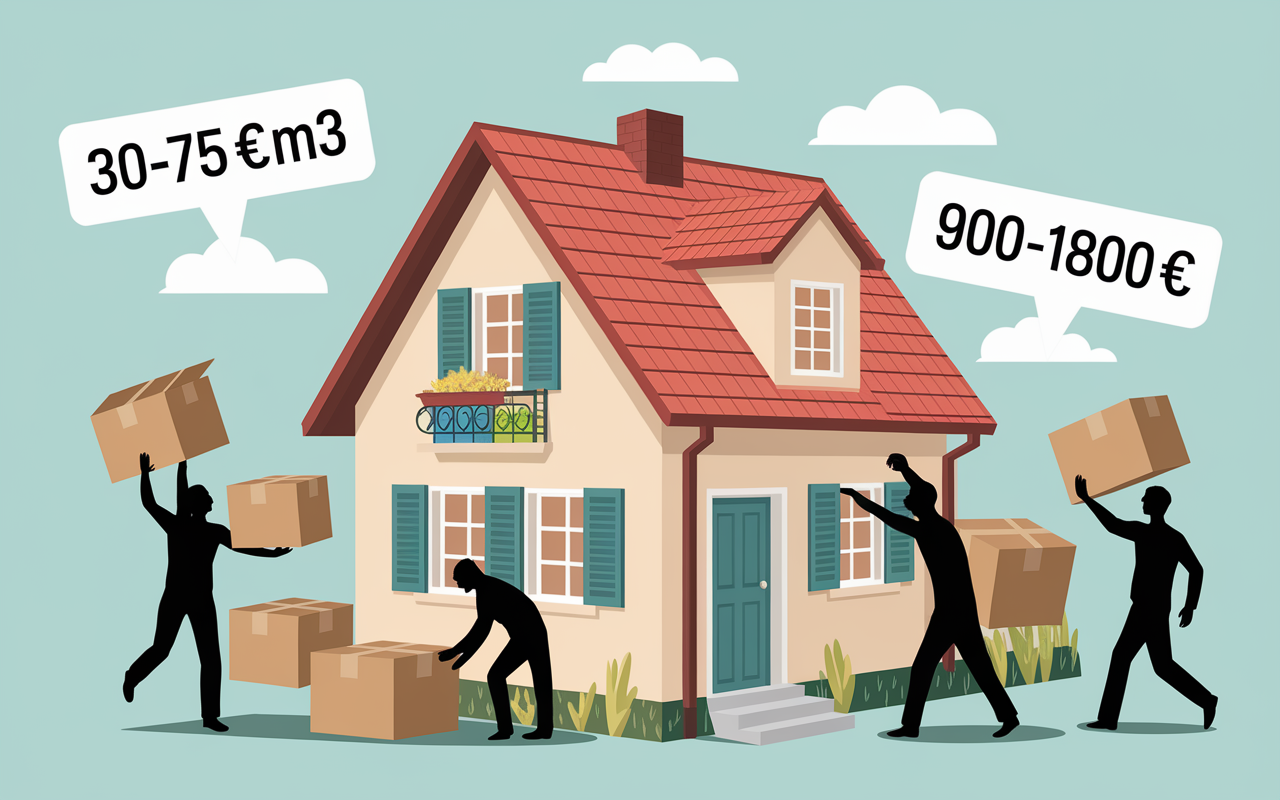 Solution immediate pour vider maison cartons et devis visible