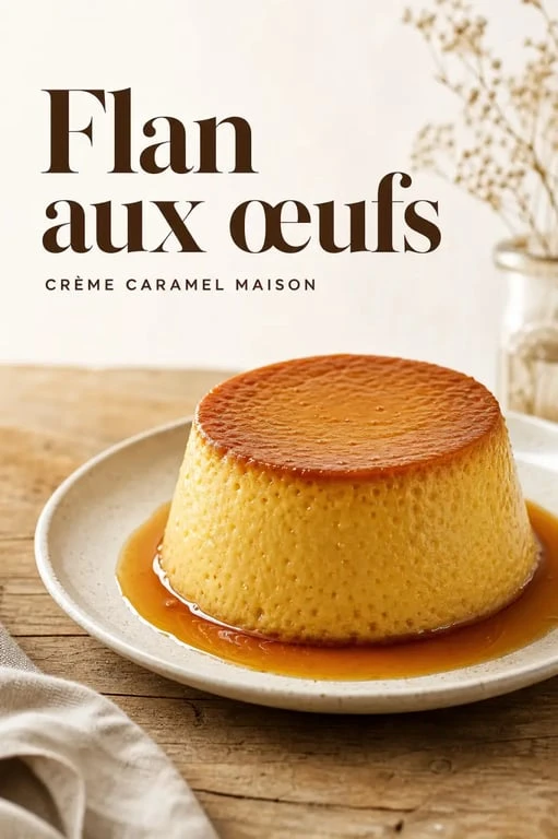 Flan aux œufs traditionnel, une recette gourmande pour utiliser des œufs frais.