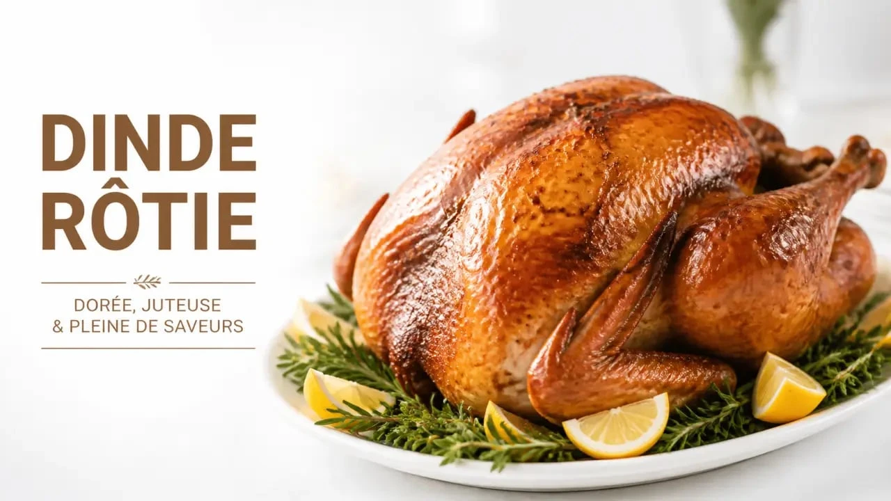 Meilleure recette de dinde au four dorée et croustillante prête à être servie