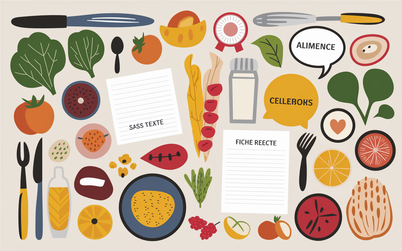 boîte à idées jeux de mots autour de la cuisine, silhouettes et calembours
