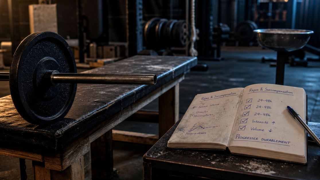 Musculation tous les jours : plan repos & surcompensation 24–48h