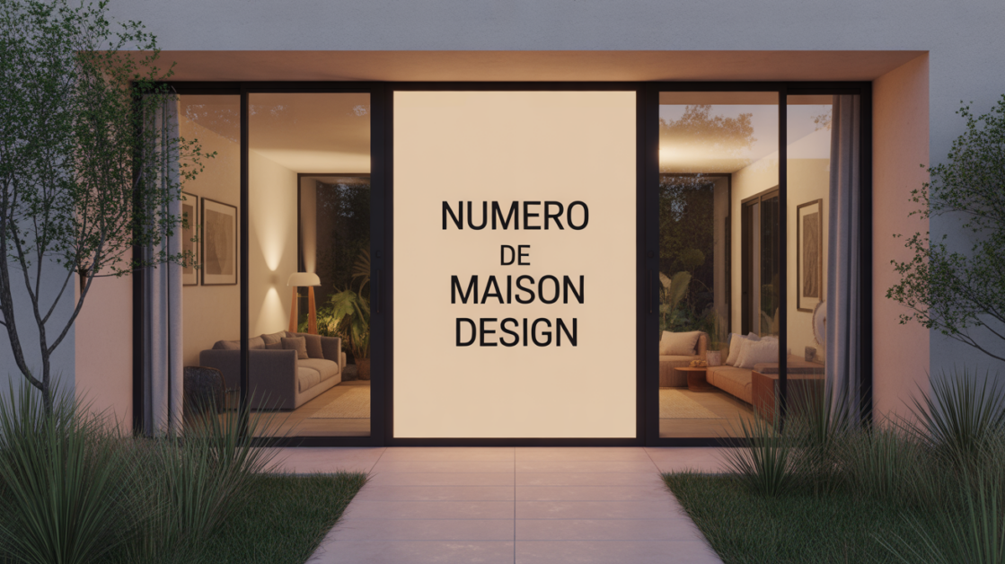 numero de maison design sur facade moderne