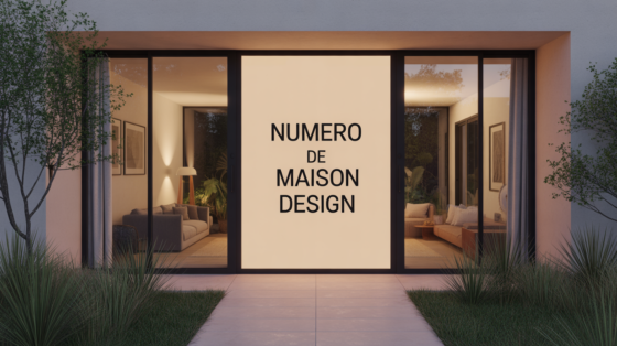 numero de maison design sur facade moderne