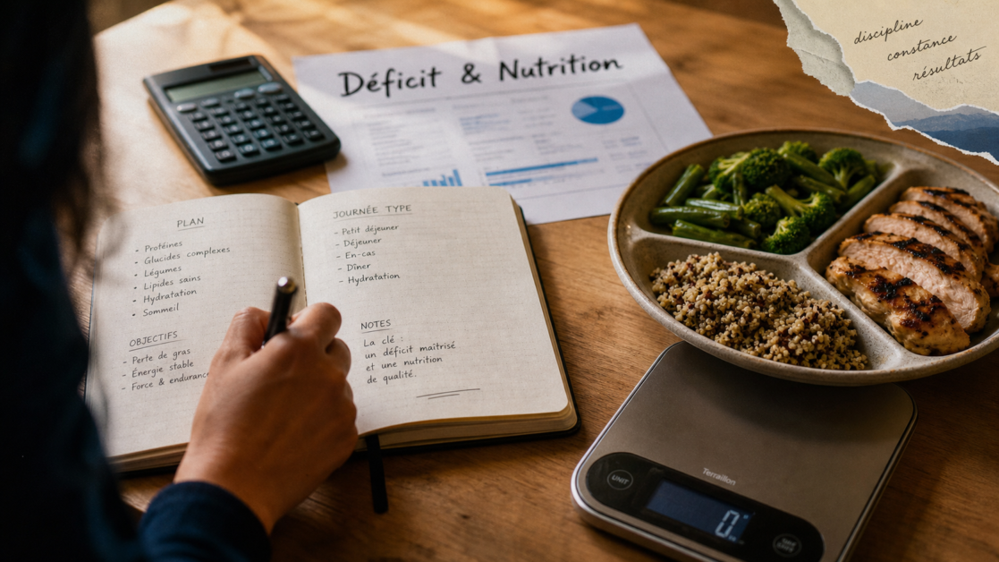 Nutrition perdre du poids : déficit 350 kcal, repas équilibré