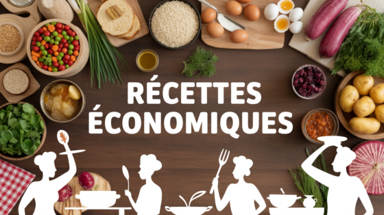 recette facile pas cher, vue dessus table cuisine