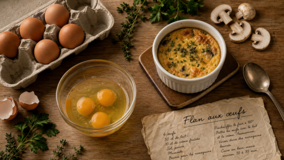 Recette pour utiliser des oeufs : flan aux œufs anti-gaspillage