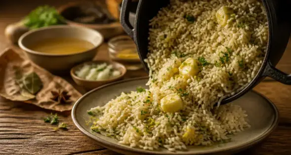 Riz en accompagnement recettes : pilaf basmati aux herbes et citron