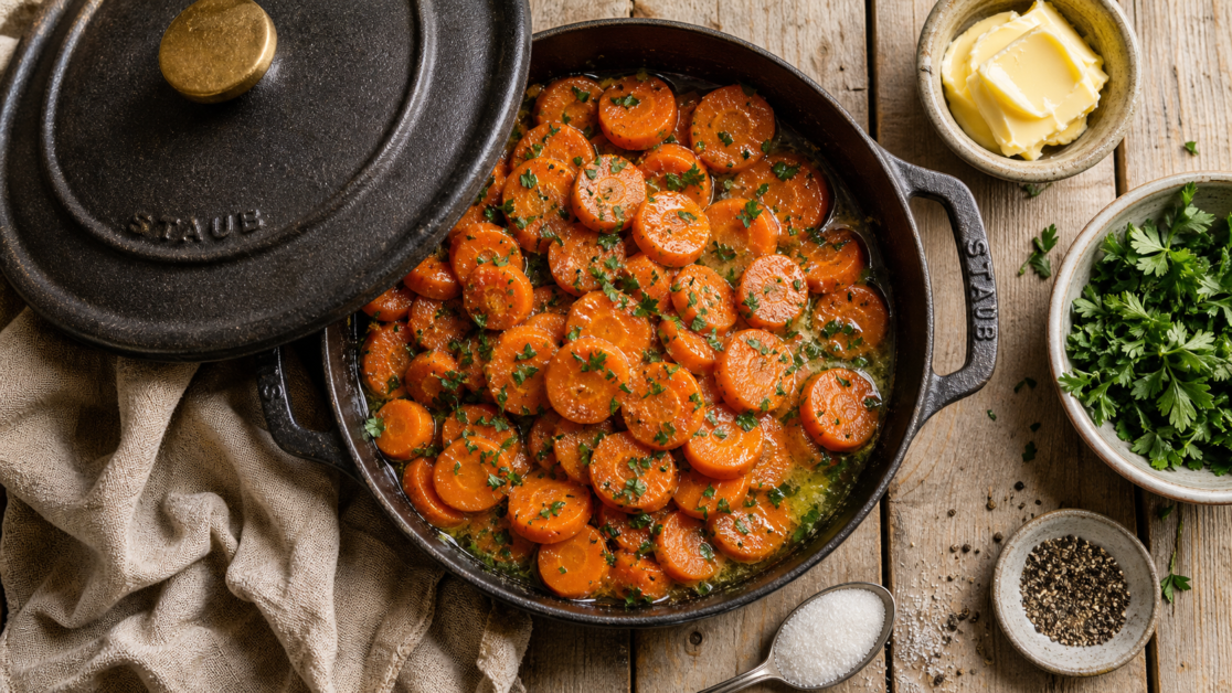Carottes vichy recette : rondelles fondantes au beurre persil
