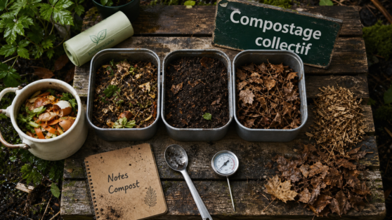 Compostage collectif : bacs à compost et bioseau